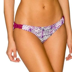Aerin Rose Swimwear B468 St Tropez Reversible Macrame Hipster Bikini Bottom